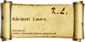 Kárándi Laura névjegykártya